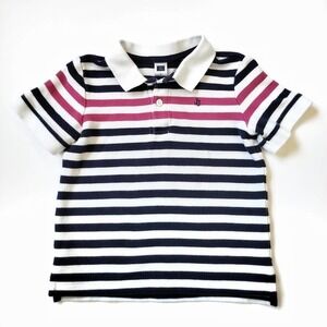 Janie & Jack 3T Pink Stripe Pique Polo Boys